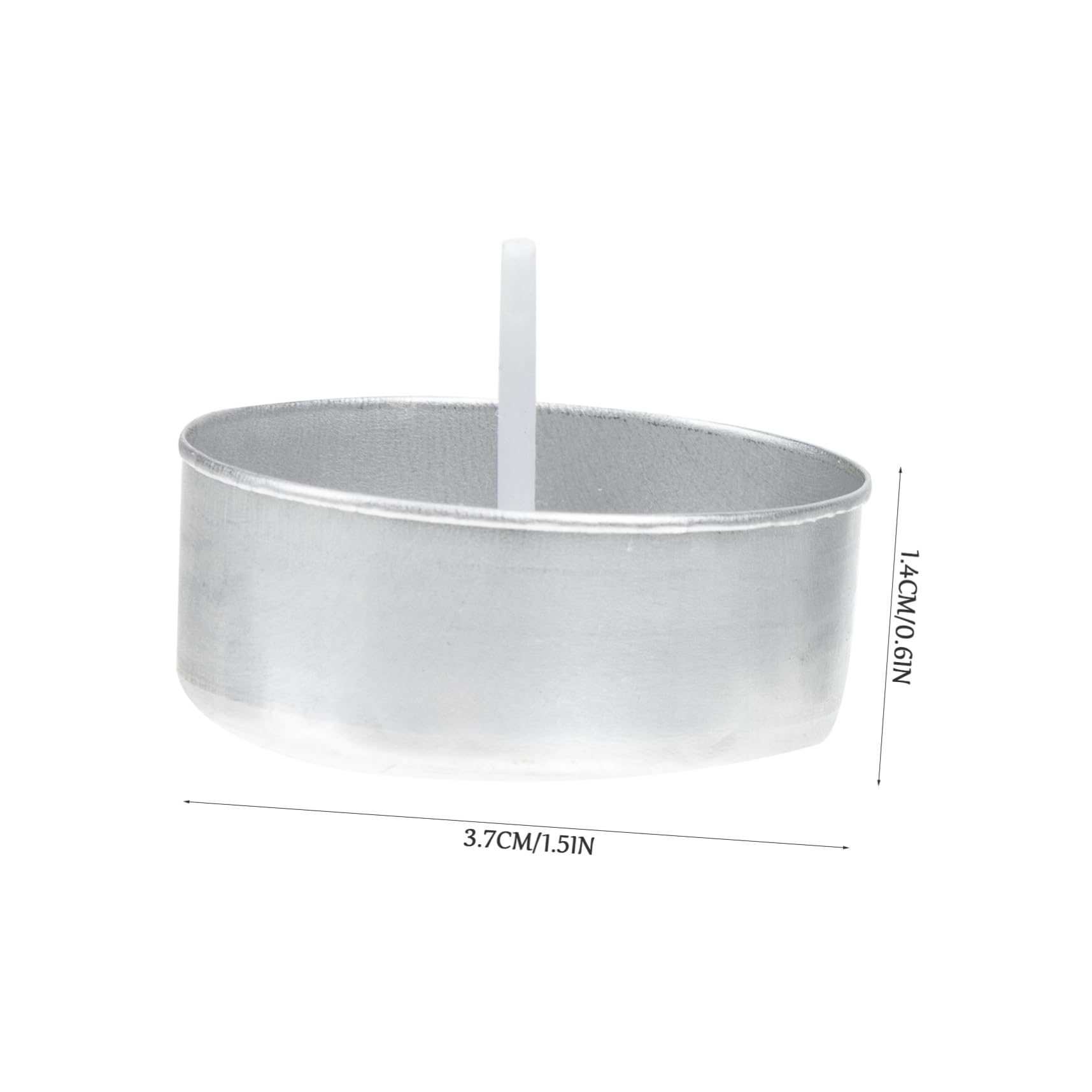 Moldes Circulares de Aluminio para Velas Diy, 200 Juegos, Plata