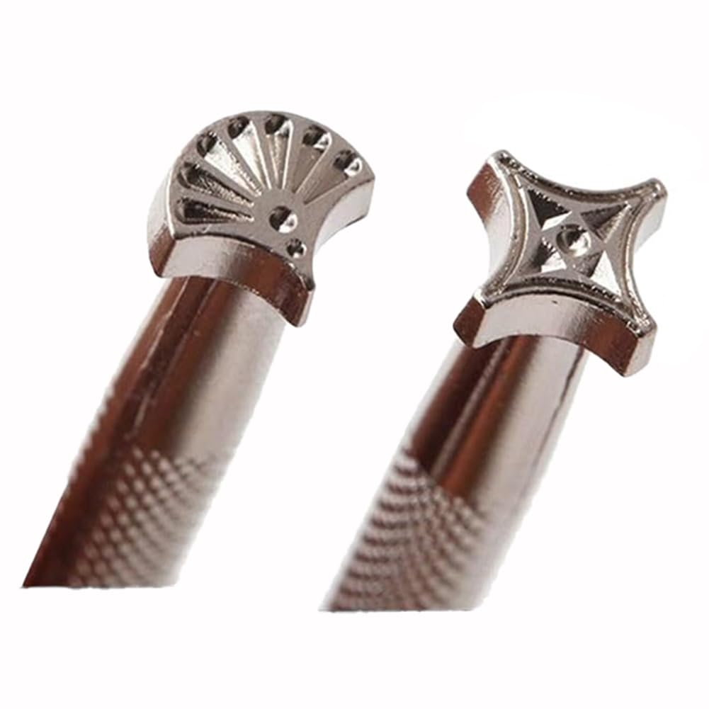 UDSKNV[KSL for Craft Working, 2 Pcs Leather Border Stamping Tools, Professional Leather Stamps