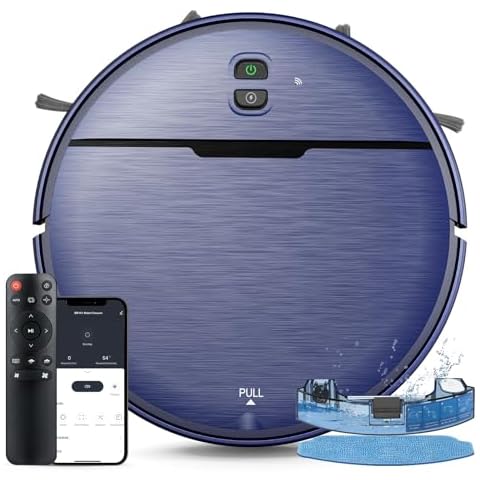 iMartine 2 in 1 Mopping and Vacuuming Robot, Robot Vacuum and Mop Combo Compatible with WiFi/App, Robotic Vacuum Cleaner Self-Charging, Slim, Ideal for Pet Family, Hard Floor, Hair, Low Pile Carpet Cover