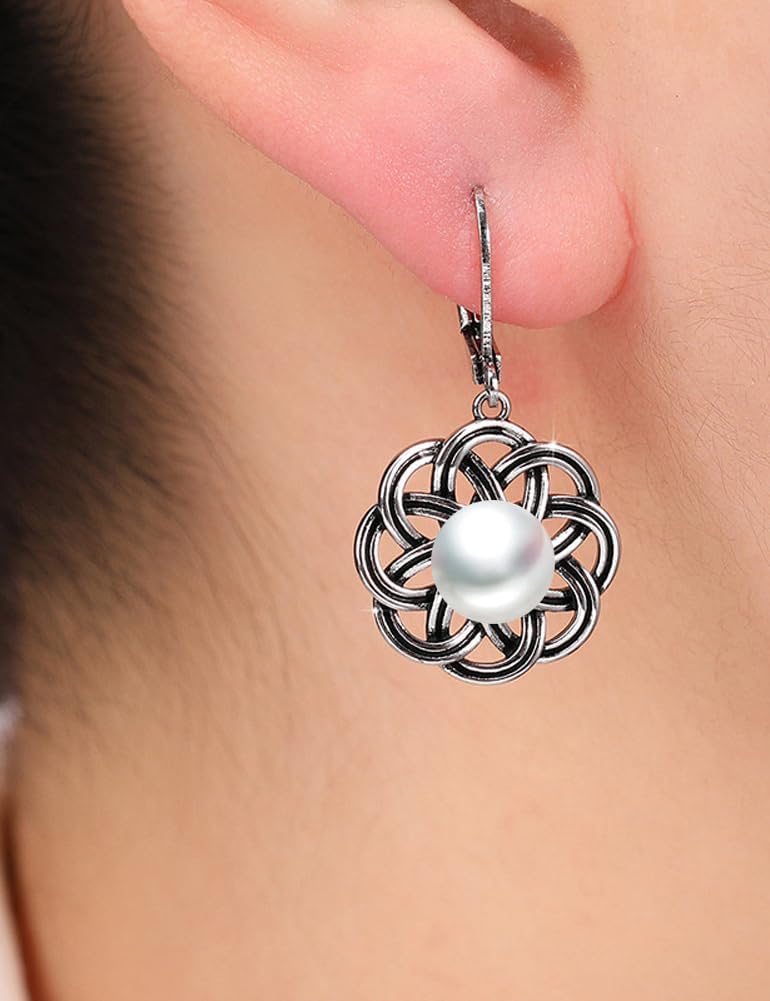 NONNYL Gifts for Women Wife-Pearl-Earrings-Gift for Wife Wedding Birthday Anniversary Jewelry-Mom Girlfriend Her Mothers Day Gifts for Mom Women Valentines Day Christmas Day Gifts