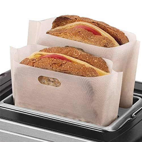 8Pcs Oven Non Stick Bread Toaster Bag Reusable Easy Clean Grilled Sandwiches Pastry Cheese Heat Resistant Microwave Durable