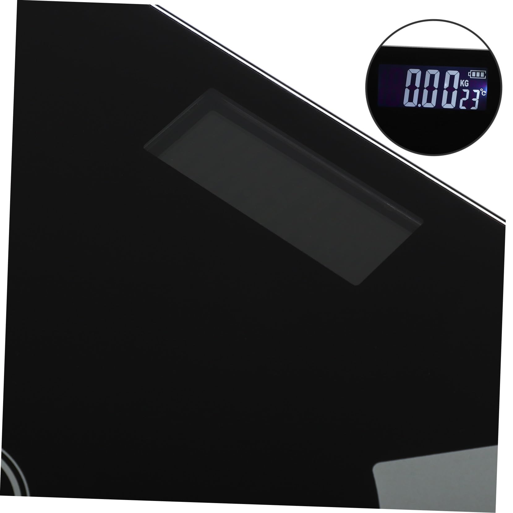 Báscula de Baño Inteligente de Vidrio Negro Carga USB