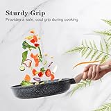 Kordisen Non Stick Frying Pans Skillet, 28 cm Granite Frying Pans Nonstick for Cooking, Healthy Induction Cookware, Heat Resistant Handle, PFOA Free - Image 7