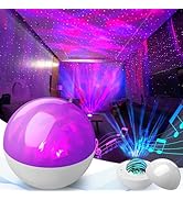 Galaxy Projector, Star Projector Night Light with 8 White Noise and Colorful Lights Modes, Blueto...
