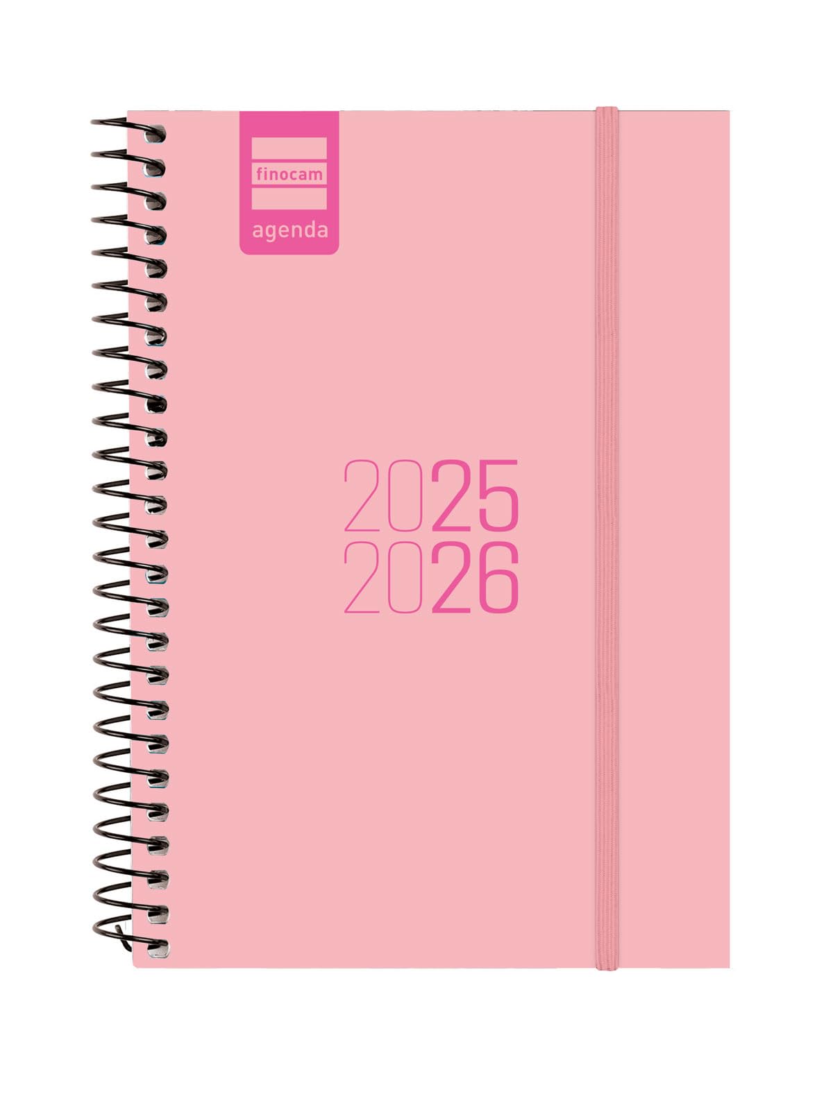 Finocam - Agenda Espir Course 2025 2026 Week Horizontal View September 2025- August 2026 (12 months) Pink Spanish