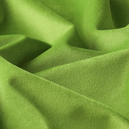 Image of Mixhug Decorative Throw Pillow Covers, Velvet Cushion Covers, Solid Throw Pillow Cases for Couch and Bed Pillows, Chartreuse, 20 x 20 Inches, Set of 2