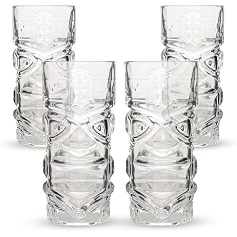 CKB LTD Juego de 4 vasos de cóctel Tiki Bar Cover