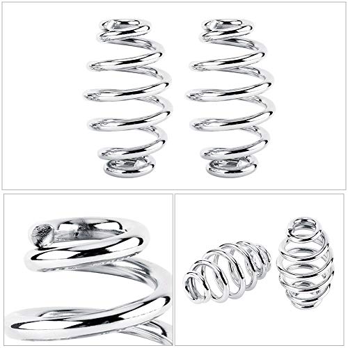 3"Stainless Steel Solo Seat Springs For Harley Custom Motorcycle Chopper Bobber Softail(Silver,1 Pair)