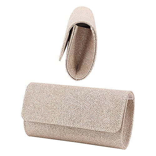 Naimo Flap Dazzling Small Clutch Bag Evening Bag With Detachable Chain (Champagne) #TOP7