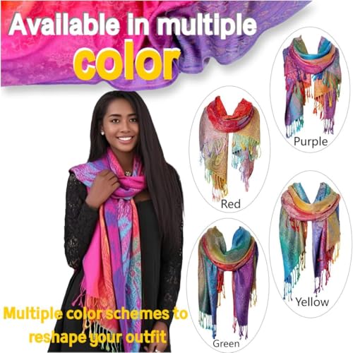 Cotton Blend Jacquard Vintage Soft Scarf With Fringed Edges,linen scarf,Silk shawl,travel scarf3