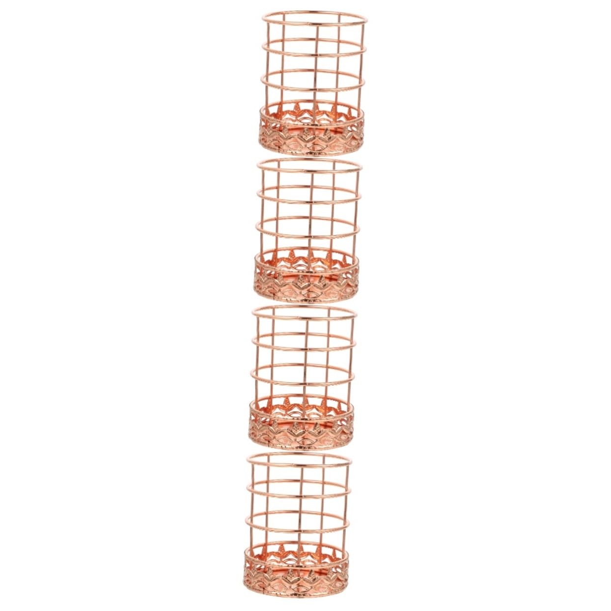 SHINEOFI 4pezzi Portapenne Organizer Da Scrivania Metallo Reticolo Per Ufficio Porta Penne Per Cancelleria e Make-up Per Decorare e Organizzare Tuo Spazio Di Lavoro
