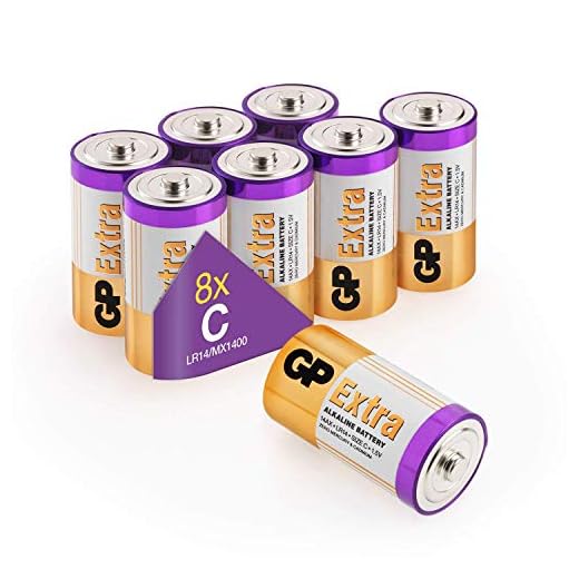C Batteri - LR14 - Alkaliska batterier 1,5V - 8-Pack | GP Extra | Lång livslängd