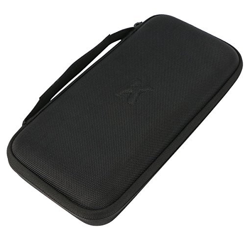 Khanka Hard Travel Case Replacement for 3M Littmann Classic III Stethoscope - Extra Room for Taylor Percussion Reflex Hammer and Reusable LED Penlight (Full Black)