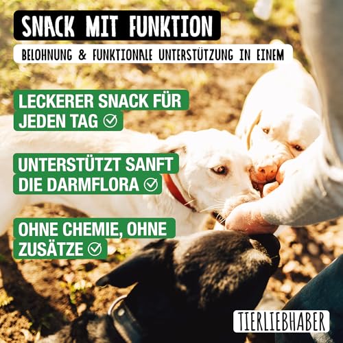 TIERLIEBHABER – W-Snack Hundeleckerli als Ergänzung zur Wurmkur Hund – Hundesnack zur Unterstützung bei Entwurmung Hund – Unterstützt Entwurmungsmittel für Hunde – 350g Dog Treats
