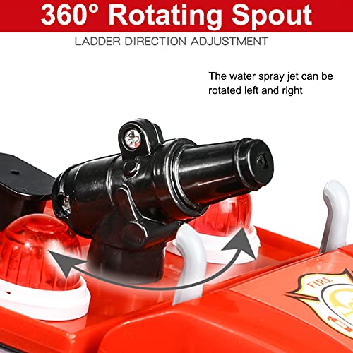 sillervan controle remoto caminhão bombeiros RC 33 polegadas, com botão água e simulação controle re