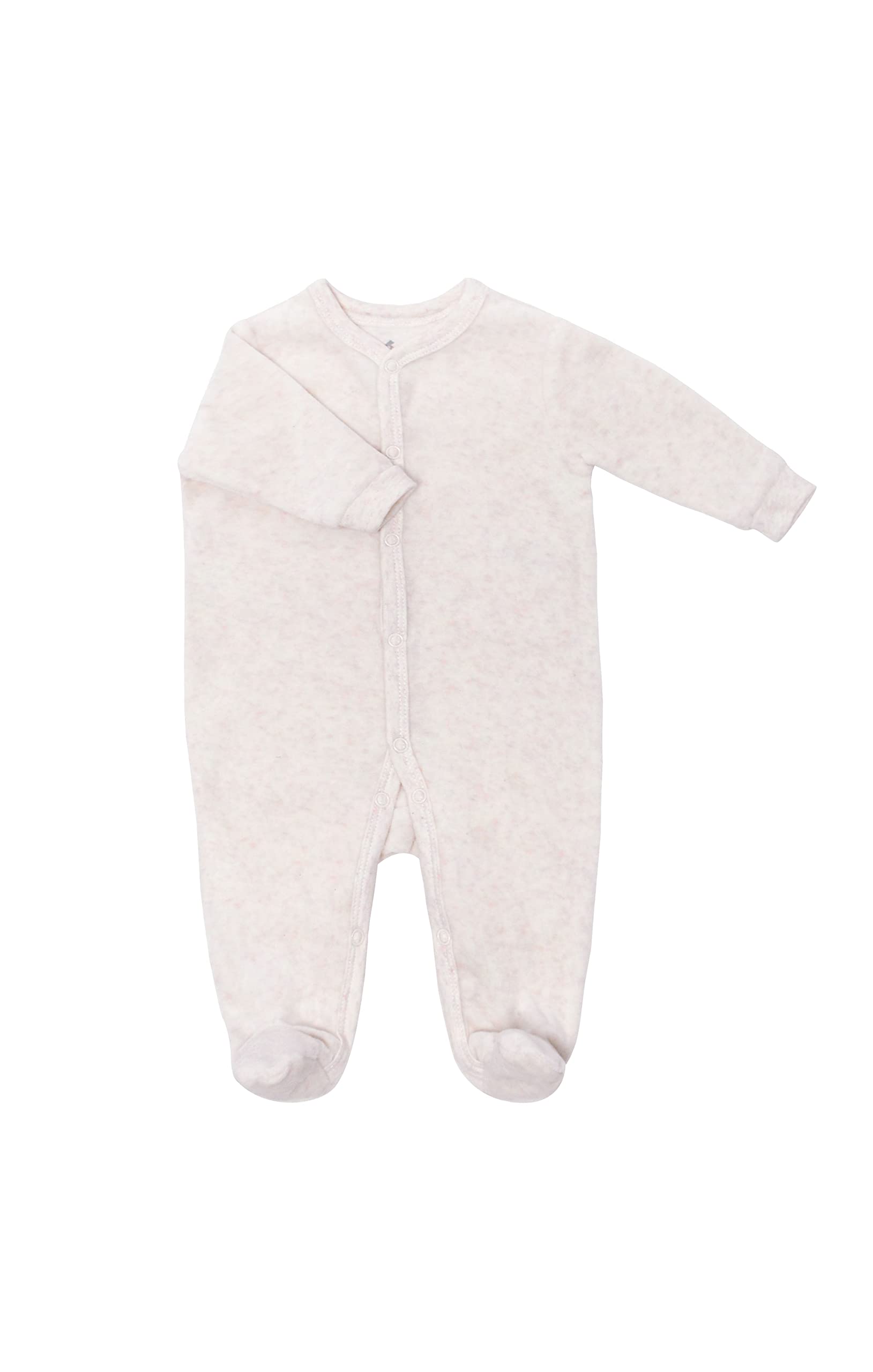 Snugabye Baby Dream Velour Sleeper Onesie With Snaps | Assorted Colours (Pink, 0-3 Months)