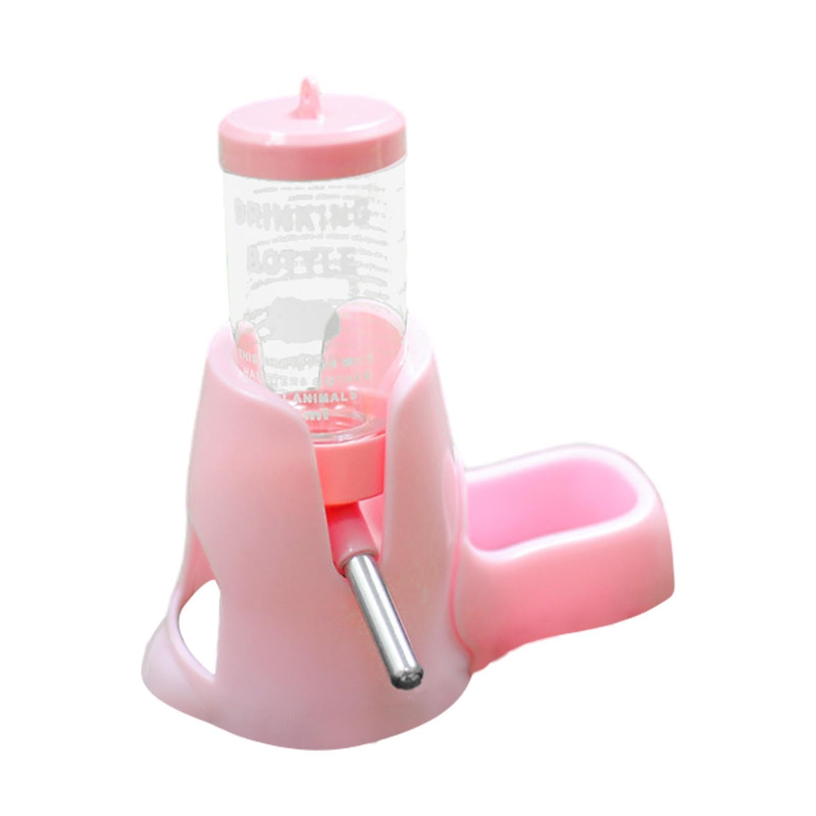 Hamster Water Bottle Stand - Hamster Water Bottle with Food Container | Hamster Water Bottle | No Drip Water Bottle - Small Animal Dispenser | Hamster Feeder | Hamster Food Bowl for Small Pets