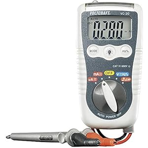 VOLTCRAFT VC-20 Multimeter Digitaal Spatdicht (IP54) CAT IV 600 V Weergave (counts): 4000