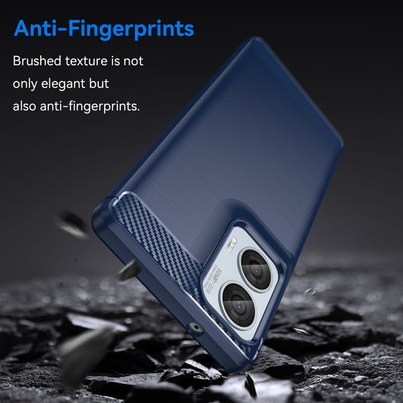 Image of Hybrid Carbon Fiber Back Case for Moto Edge 50 Fusion (Blue)