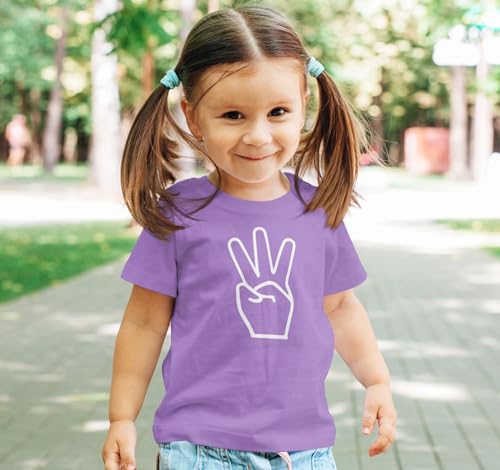 Olive Loves Third Birthday 3 Fingers Shirt for 3rd Birthday Outfit for Boys and Girls3