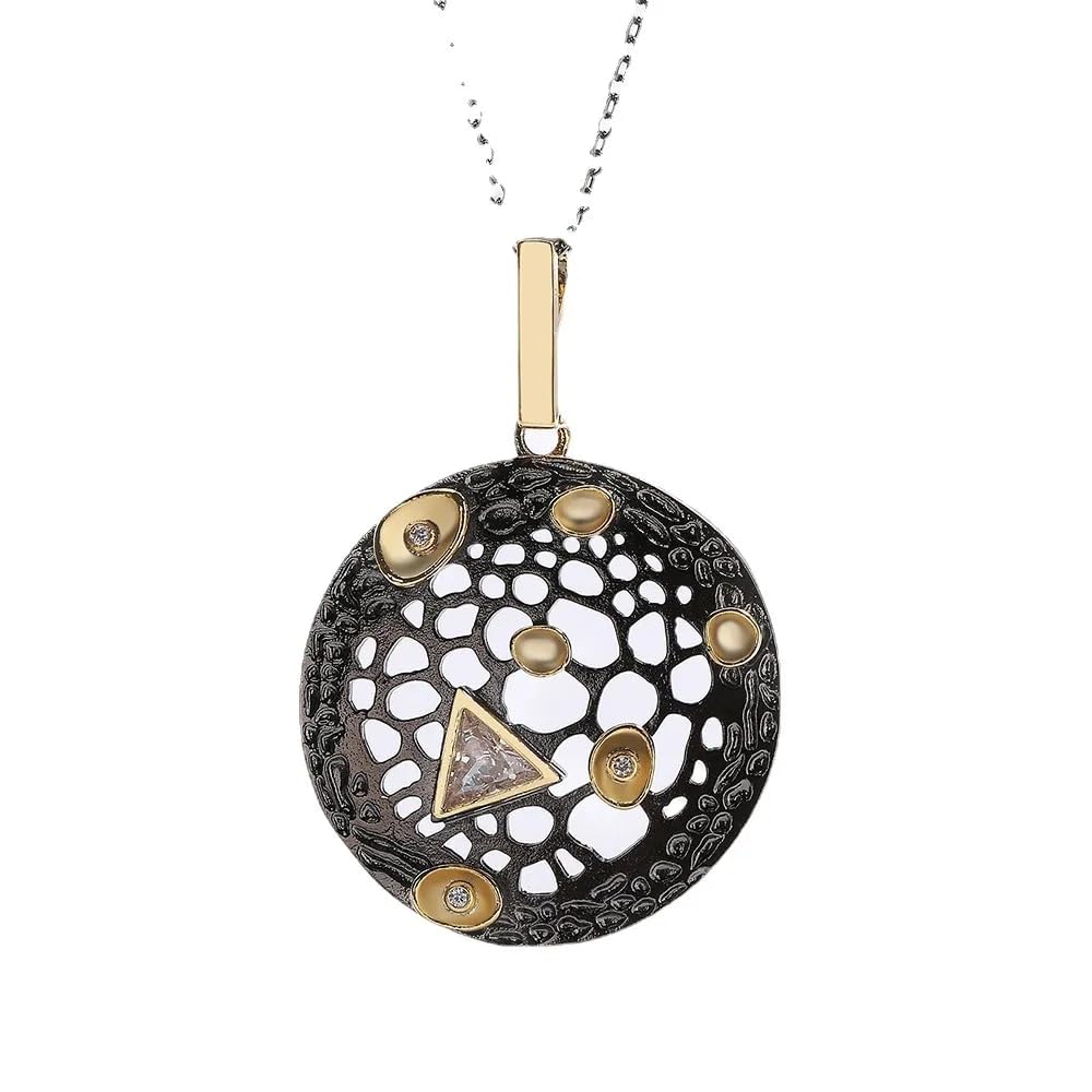 Collier punk pour femmes chaîne bicolore noire solution pour un style unique - 6