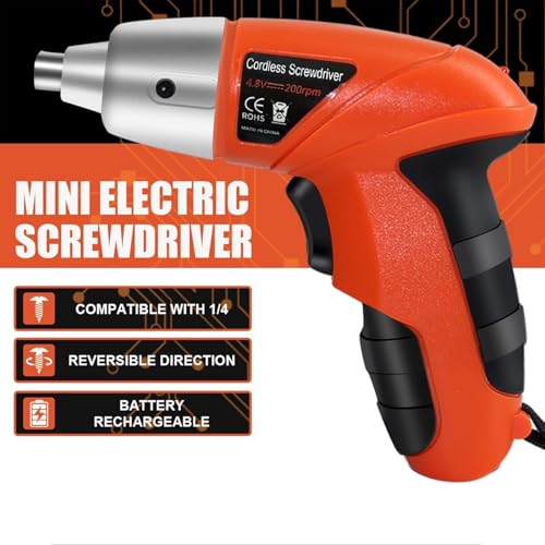 Image of 45 in 1 Wireless Screwdriver Drill Machine with Reversible Function for Home & DIY Use, Cordless Rechargeable Electric Screwdriver Set Tools Kit [[ 1Pcs, Multicolor ]]