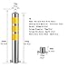 FAFACAI Parking Bollards with Reflective Strip Collar, Parking Poles Retail with Removable Base, Steel Safety Barrier Bollard (800mmHx76mmD(31.5inHx3inD)) (650mmHx76mmD(25.6inHx3inD))