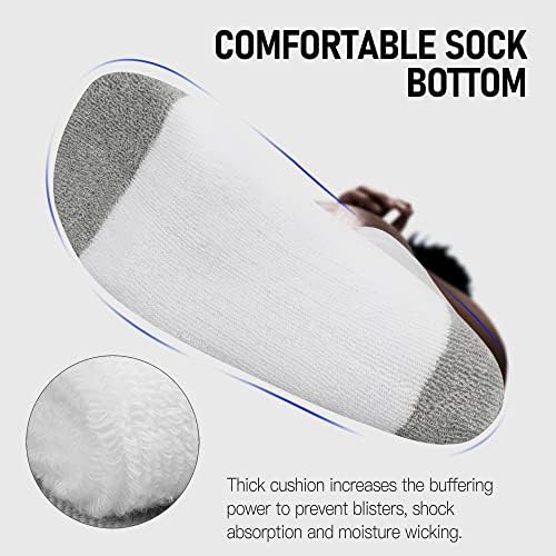 Men's Cotton Crew Socks 6-Pack for Sports and Athletic Training