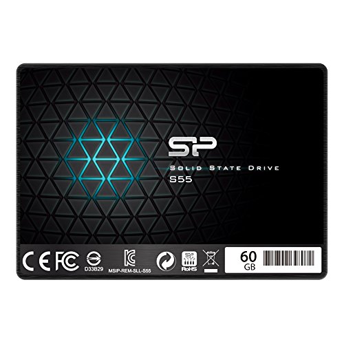シリコンパワー SSD 60GB OS/アプリケーション起動用 TLC採用 SATA3 6Gb/s 2.5インチ 7mm 3年保証 S55シリーズ SP060GBSS3S55S25AC