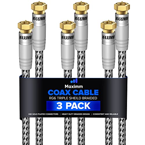 Câble coaxial RG6 longue durée avec triple blindage pour une réception TV parfaite