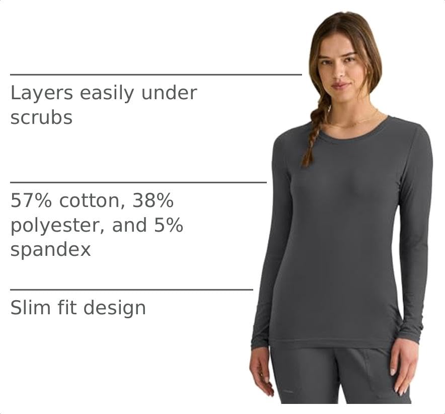 Image of Healing Hands Underscrub Long Sleeve Women Knits Scrub Tops