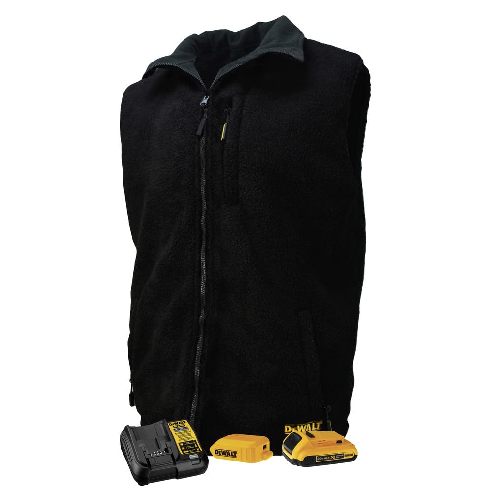 Unisex Heated Reversible Vest Kitted - Black - Size L