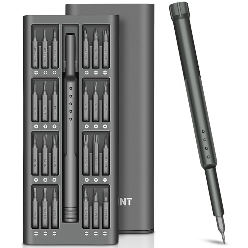 24 in 1 Premium Precision Screwdriver Set, Mini Screwdriver Set Magnetic, Eyeglass Repair Kit with Phillips Head, Small Screwdriver for Electronics, PC,Watch