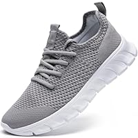 Damyuan Laufschuhe Herren Schuhe Sneaker Sportschuhe Turnschuhe Wanderschuhe Tennisschuhe atmungsaktiv leichte Gymnastikschuhe Freizeit straßenlaufschuhe Grau 46