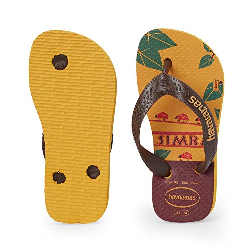 Chinelo Lion King, Havaianas, Criança Unissex, Amarelo Banana, 23/24