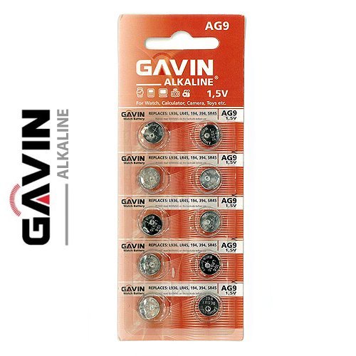 10 x AG9 Gavin Cellule del tasto 1,5V, L936, LR45