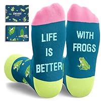 Zmart Frog Gifts for Women Men - Frog Socks Animal Lover Gifts Stocking Stuffers for Teens