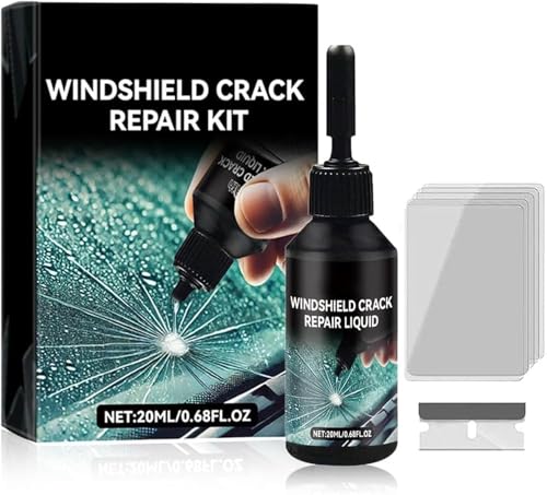 Upgraded Windshield Crack Repair Kit - 2025 New Nano Glass Repair Liquid, Car Glass Repair Tool, 5-Min Quick Fix for Chips, Star-Shaped & All Cracks, Long-Lasting for Windshields, Windows & Mirrors