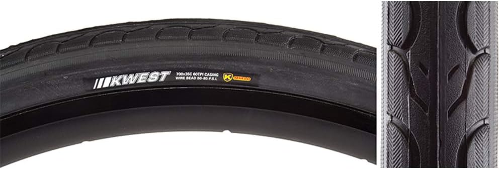 Pneu Sunlite Kwest K193 700x35 Noir, Tringle Acier, 60psi, Pneu Vélo Hybride/city Neuf