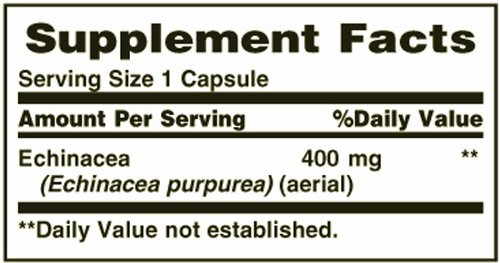 Nature's Bounty Natural Whole Herb Echinacea 400Mg, 100 Count (Pack Of 2) #TOP1