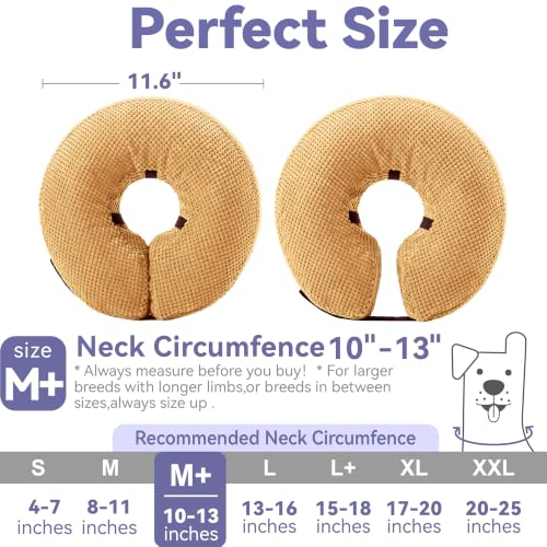 Image of Loflaze Inflatable Dog Cone Collar - Dog Neck Donut Cone Collar Alternative After Surgery - Soft Cone for Large Medium Small Dogs Cats - Alternative Recovery E Collar (Yello, M)