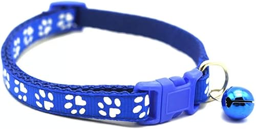 Collar de gato de tela de nailon (azul)