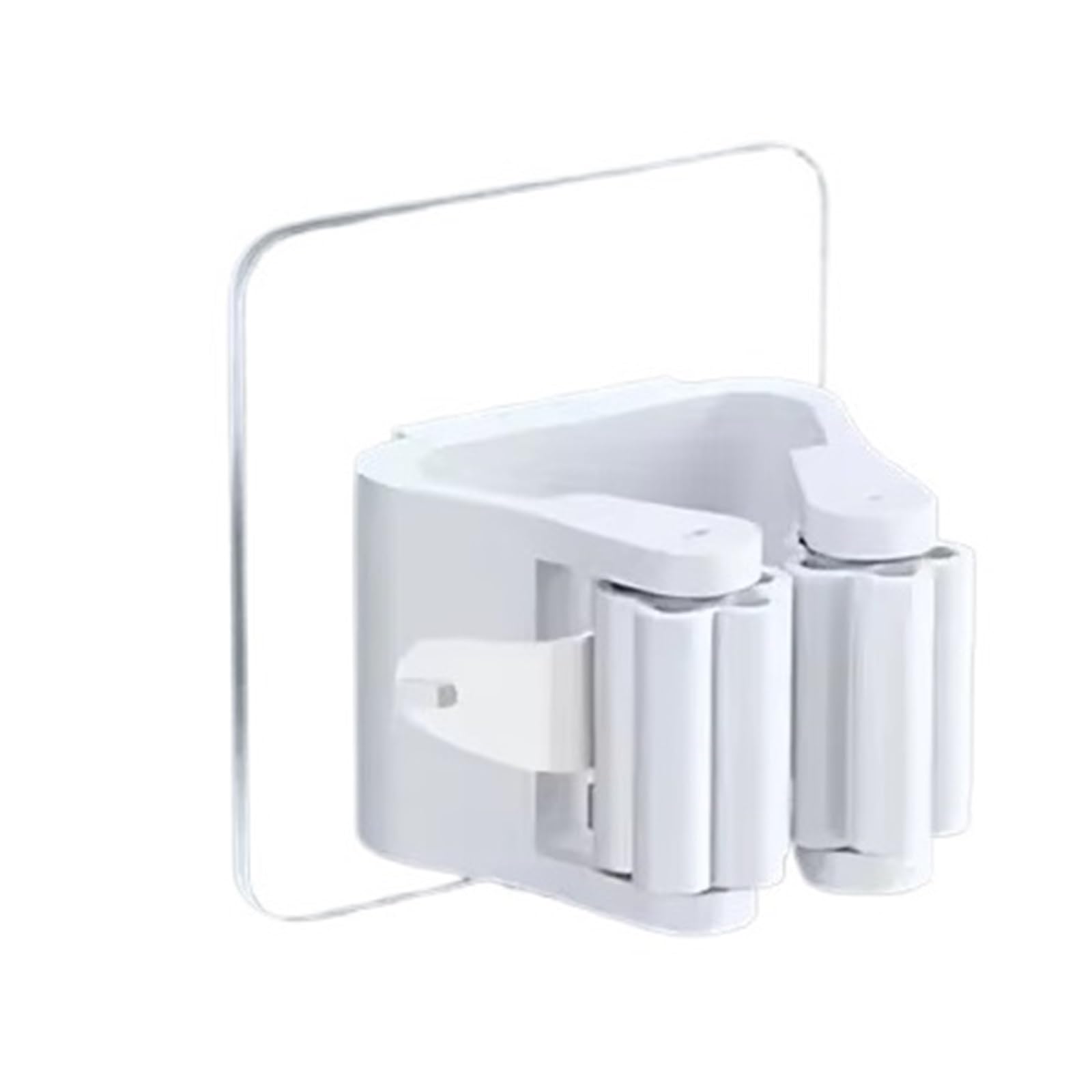 ZONSHJDKR Broom holder wall mount, 28PCS Mop And with Adhesive Wall Hanging Shelf No Trace Strong No Punching Required For Bathroom(White)