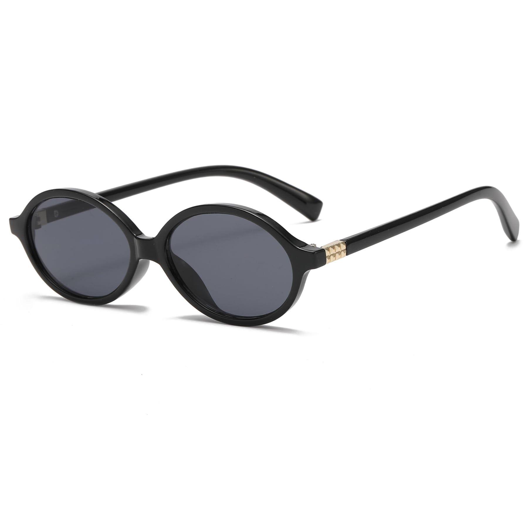 Long Keeper Retro Oval Sunglasses for Women Men 90s Small Round Sunnies Vintage Oval Shades Trendy UV Protection