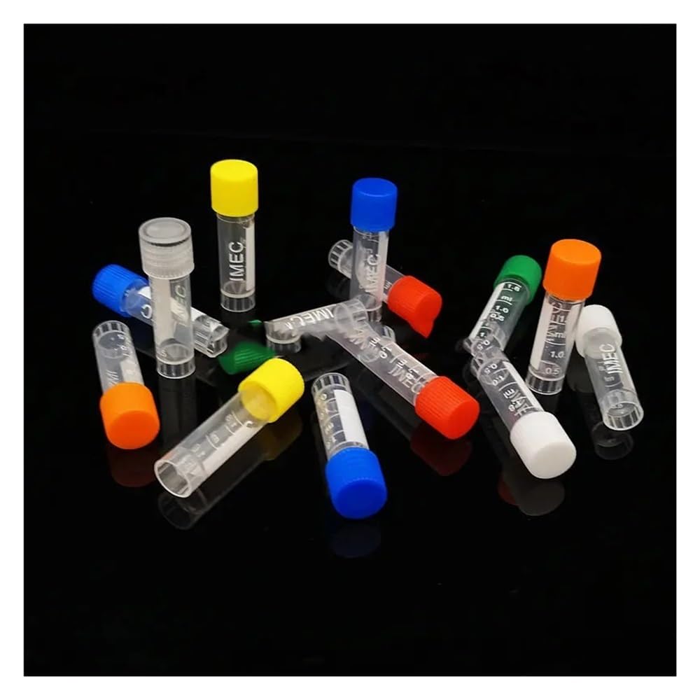 Attrezzature e forniture di laboratorio 500 pezzi/lotto provette criogeniche in plastica da laboratorio 1,8 ml con guarnizione in silicone, tubo tappo colorato, provetta for campioni scala