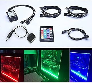 Tingkam Full Kit RGB 5050 SMD 2pcs 18leds 30cm LED Strip Light Attached