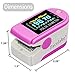 Facelake FL-350 Pulse Oximeter with Carrying Case & Batteries & Lanyard, Pink