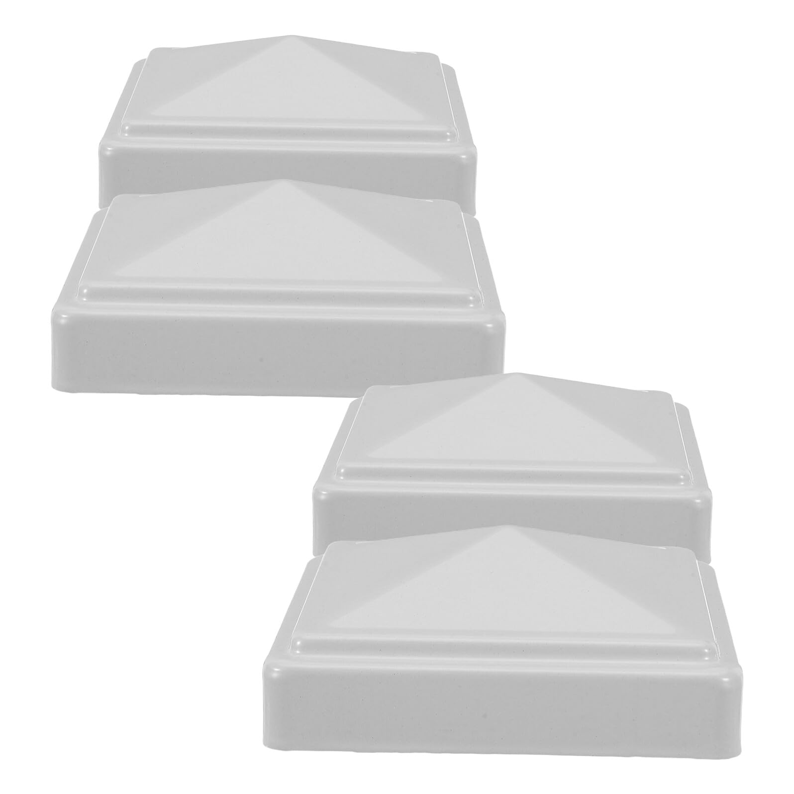 Capuchons pour poteaux de clôture en fer blancs pointus de qualité supérieure x4
