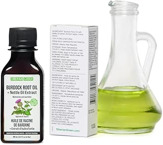 Siberian Green Burdock Oil with Nettle Oil Extract – 100ml Natural Siberian Hair Loss Burdock Root Care – Easy to Apply Hair Oil – Anti-Dandruff Scalp Oil Stimulates Growth