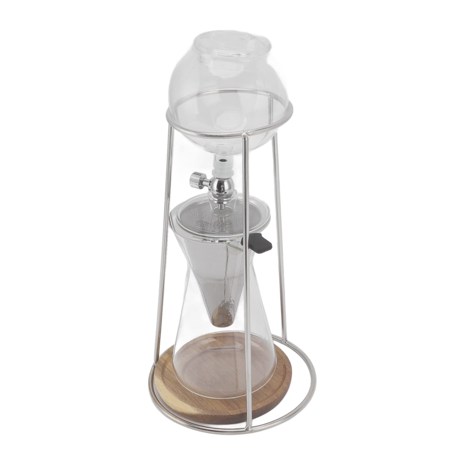 Yctze Ekspres do kawy Drip Tower, wielokrotnego użytku, szkło borokrzemowe, ekspres do kawy mrożonej z sitkiem i zaworem, do domowej kuchni, 600 ml